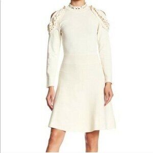 Few Moda S Crochet Cold Shoulder Fit Flare Dress